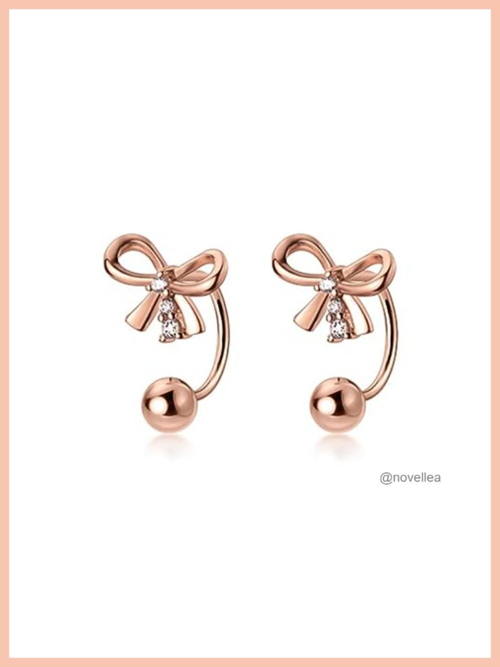 Sterling Silver Bow Half Hoop Earrings for Women Teens Cartilage Helix Piercing